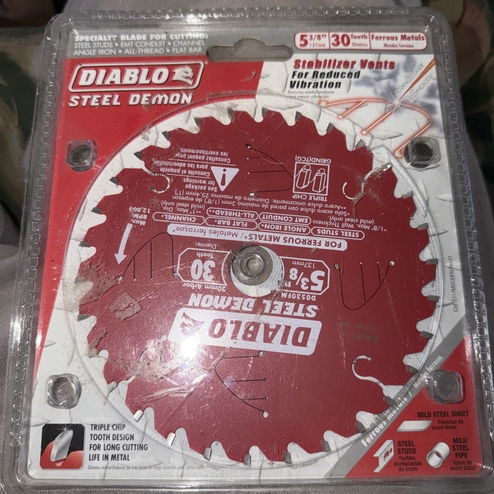 Diablo D053830FMX 5-3/8" x 30 Tooth Diablo Ferrous Cutting Saw Blade New